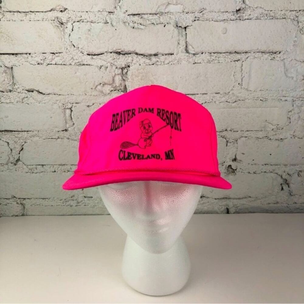 Vintage Neon Beaver Dam Resort Snapback Hat